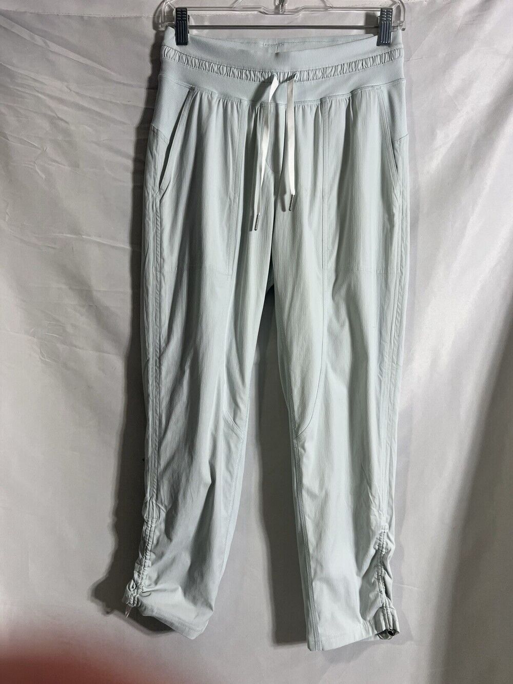 Lululemon Dance Studio MR Crop Pants 4 Track Swift Ankle Drawstring PLMC Green